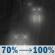 Tonight: Rain after 7pm. Cloudy. Low around 47, with temperatures rising to around 57 overnight. South wind 7 to 18 mph, with gusts as high as 31 mph. Chance of precipitation is 100%. New rainfall amounts between a half and three quarters of an inch possible. Tonight: Rain