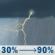 Monday: Scattered showers and thunderstorms between 11am and 2pm, then widespread showers and thunderstorms. Mostly cloudy. High near 90, with temperatures falling to around 83 in the afternoon. South wind 7 to 16 mph, with gusts as high as 24 mph. Chance of precipitation is 90%. New rainfall amounts between a quarter and half of an inch possible. Monday: Scattered Showers And Thunderstorms